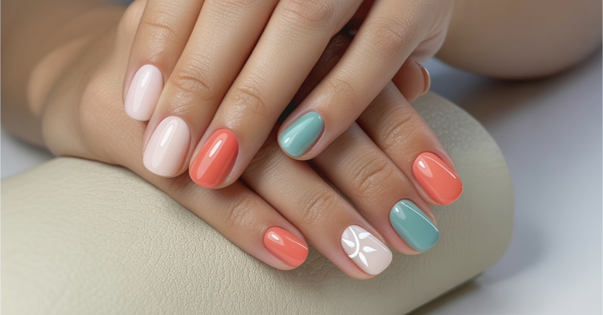 25+ Cute Beach Nails Vacation Simple&hellip;