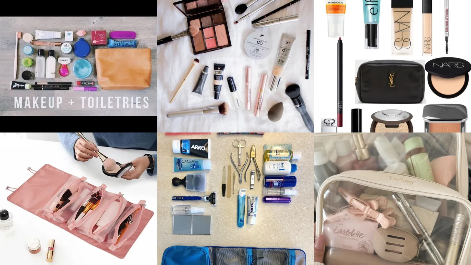16+ Smart Travel Capsule Makeup Bag List Hacks
