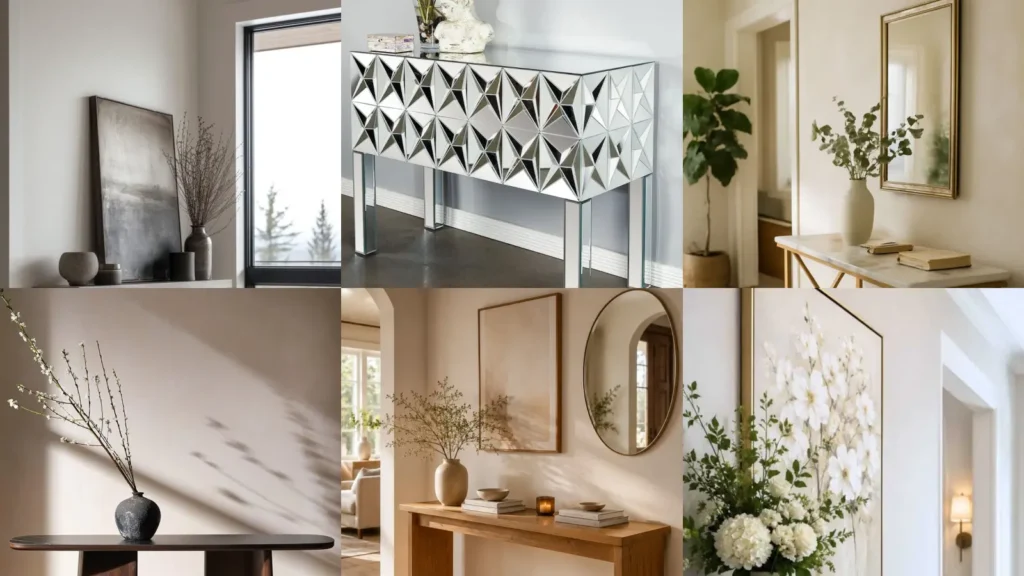 17+ Modern Console Table Decor Ideas That Transform Entryways