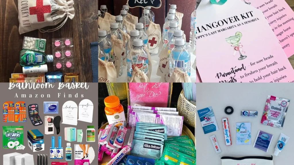 18 Hangover Kit Ideas With Cute Bags, Tags and Party Extras