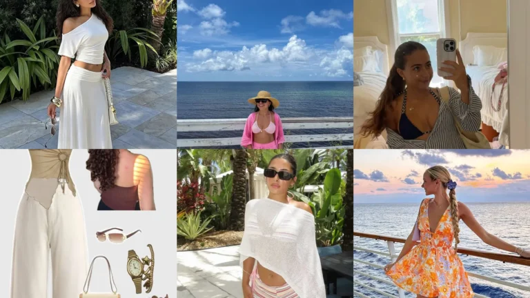 20 Palm Beach Outfits With Pretty Florals, Stripes and Beach Sets
