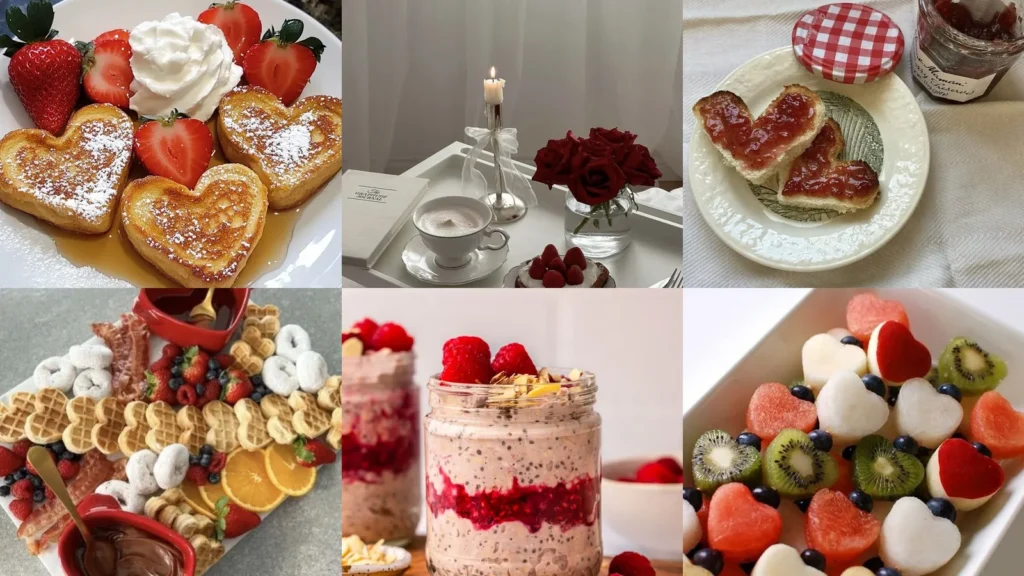 20 Valentine's Day Breakfast Ideas With Hearts, Berries and Pink Details